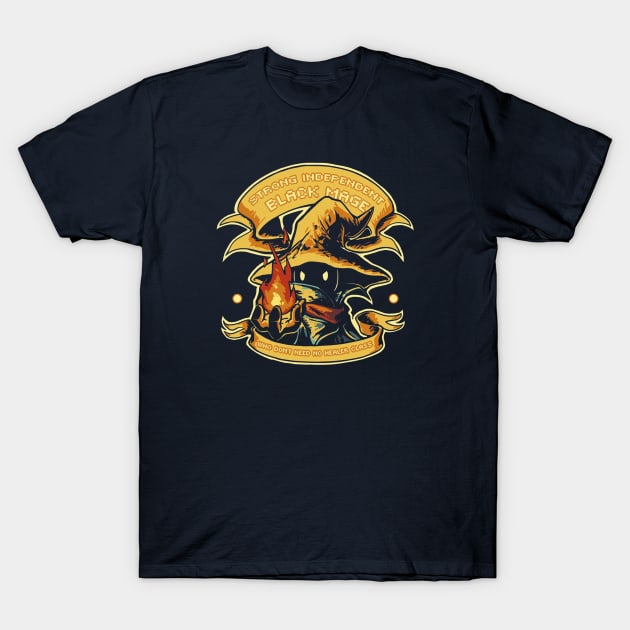 Strong Independent Black Mage T-Shirt by happyholiday